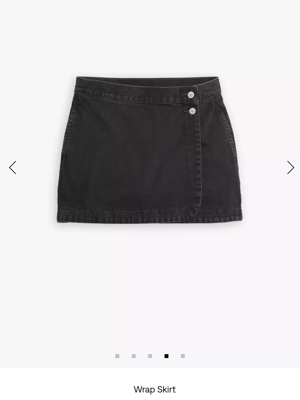 Levi's Women's Black Wrap Denim Skirt